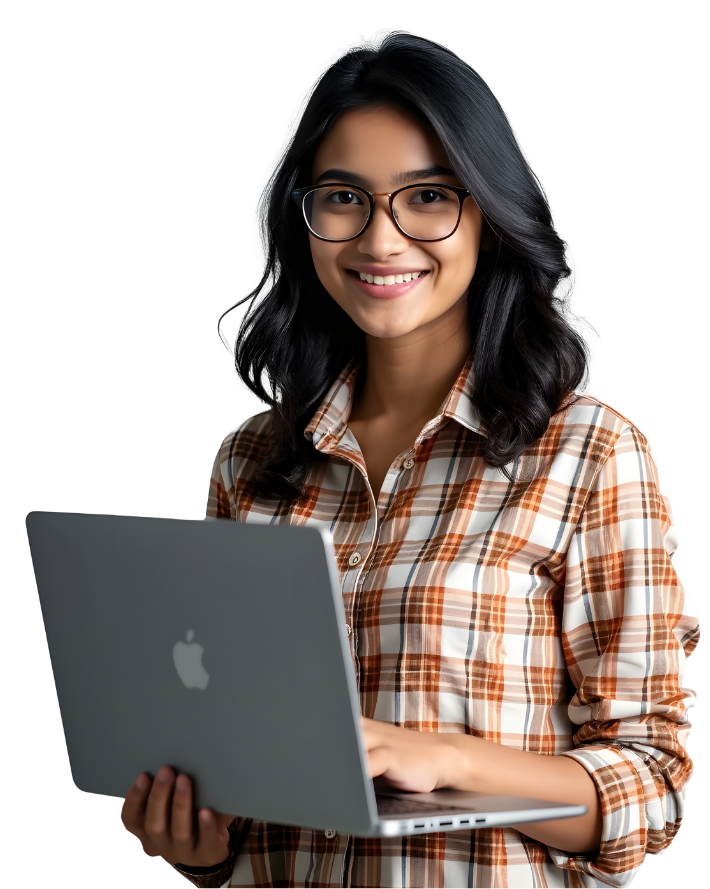 Student presenting at Demo Day